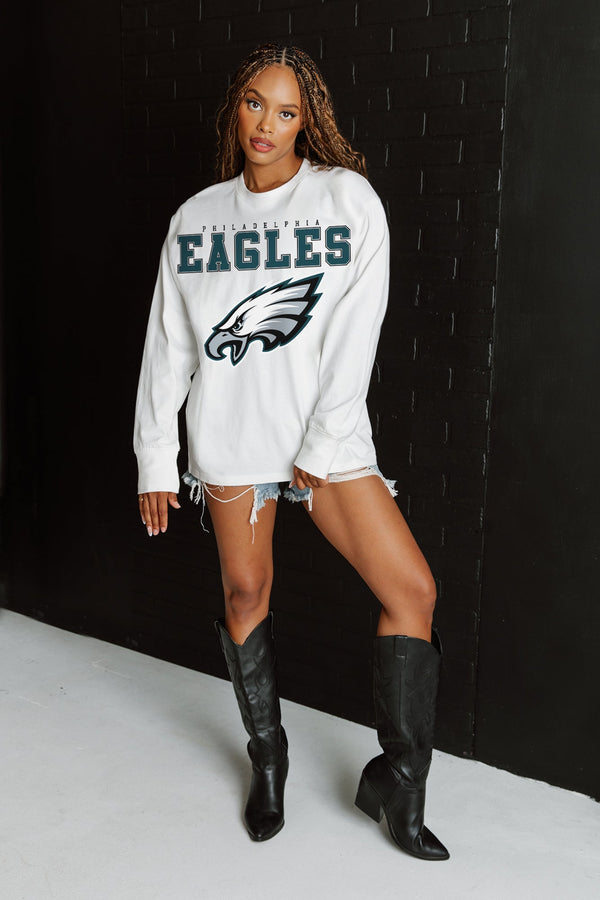 Gameday Couture PHILADELPHIA EAGLES Big Goals Oversized Long-Sleeve Tee