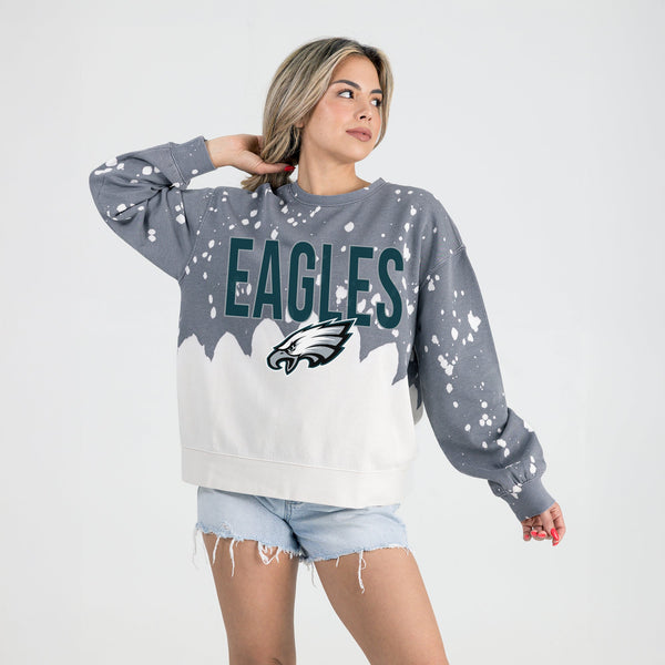 Gameday Couture PHILADELPHIA EAGLES CASUAL FAN LONG-SLEEVE FRENCH TERRY PULLOVER
