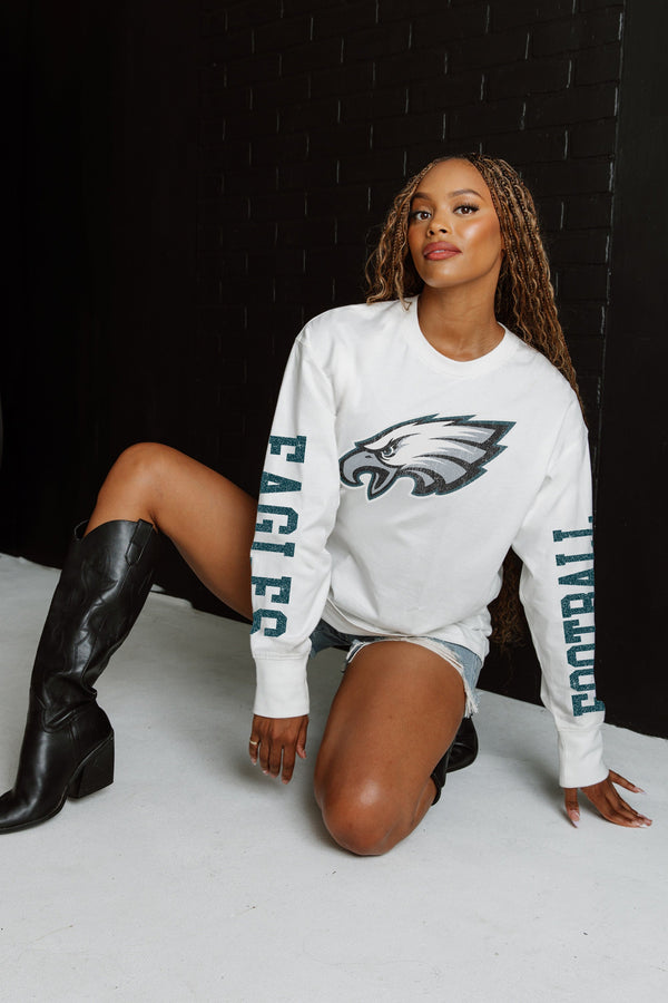 Gameday Couture PHILADELPHIA EAGLES Game Plan Oversized Long-Sleeve Tee