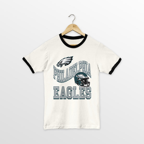 gameday couture PHILADELPHIA EAGLES HARD EARNED VINTAGE RINGER TEE