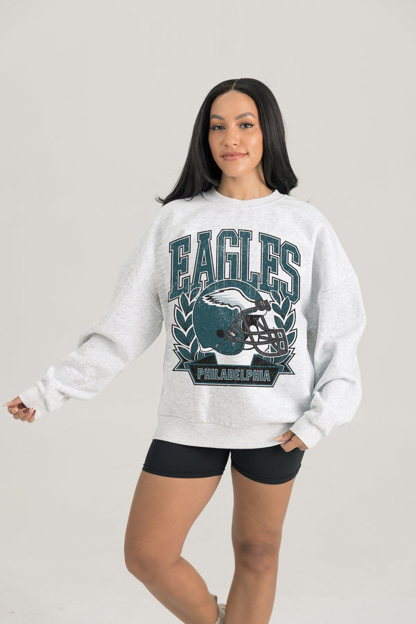 Gameday Couture PHILADELPHIA EAGLES Heritage Fleece Crewneck Pullover