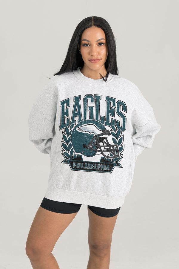 gameday couture PHILADELPHIA EAGLES Heritage Fleece Crewneck Pullover