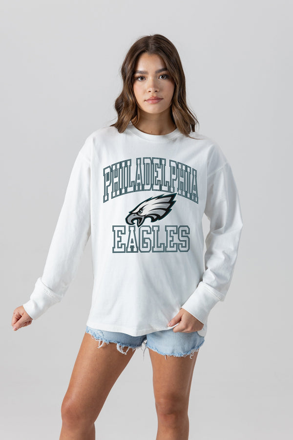 Gameday Couture PHILADELPHIA EAGLES Mind Games Oversized Long-Sleeve Tee