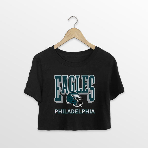gameday couture PHILADELPHIA EAGLES PURE VICTORY CLASSIC CROP TEE