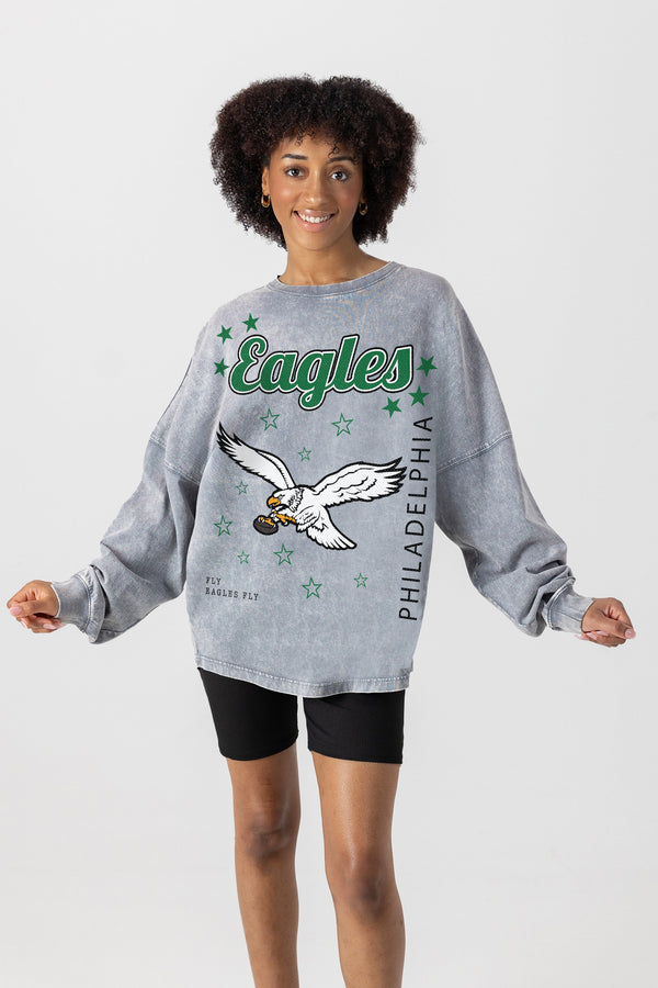 gameday couture PHILADELPHIA EAGLES Starbound Oversized Long-Sleeve Tee