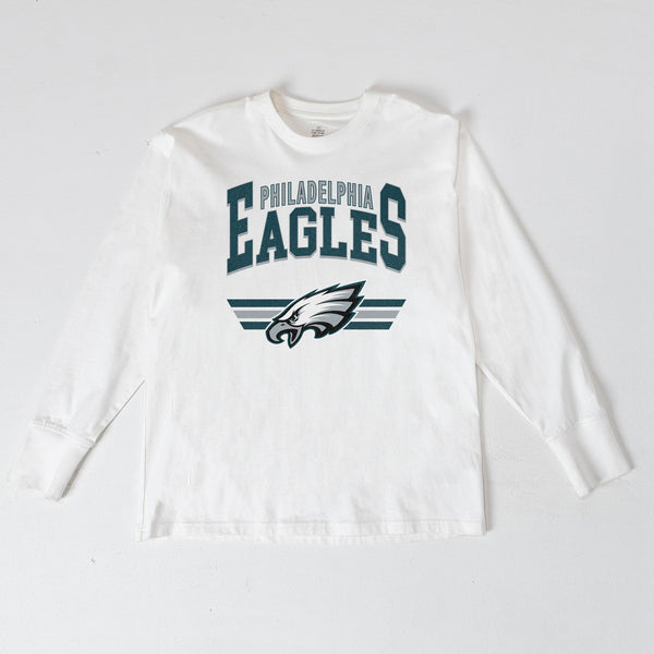 gameday couture PHILADELPHIA EAGLES SWIFT STRIKE ESSENTIAL RELAXED FIT LONG SLEEVE TEE