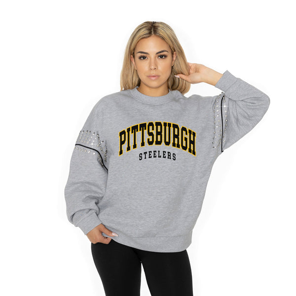 gameday couture PITTSBURGH STEELERS Competitive Edge Jewel-Trim Pullover