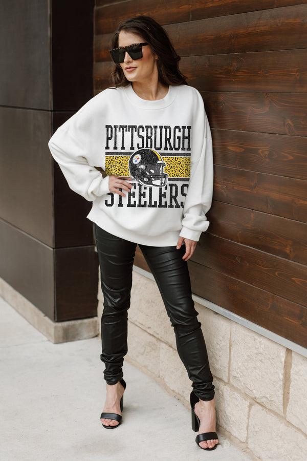 Gameday Couture PITTSBURGH STEELERS Fair Catch Crewneck Pullover