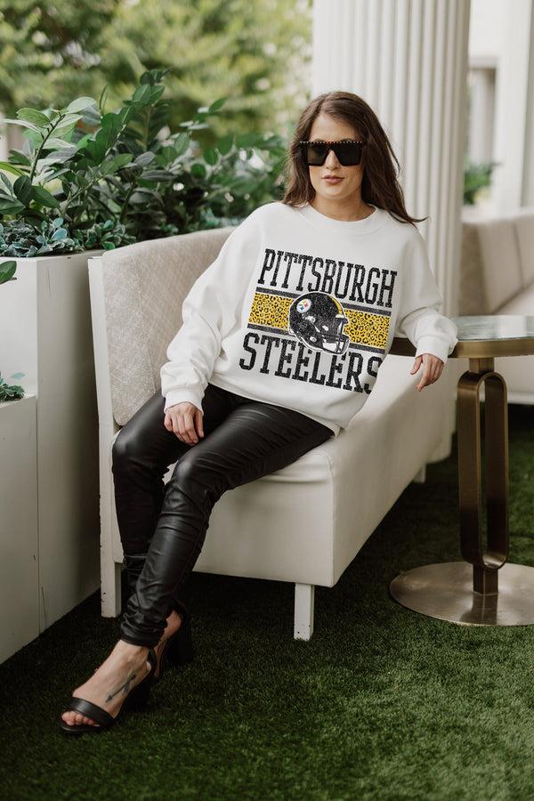 Gameday Couture PITTSBURGH STEELERS Fair Catch Crewneck Pullover