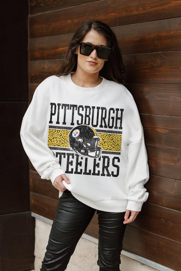 gameday couture PITTSBURGH STEELERS Fair Catch Crewneck Pullover