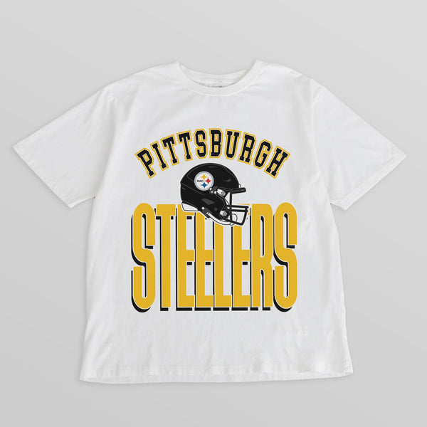 gameday couture PITTSBURGH STEELERS FIERCE FOCUS WASHED RELAXED FIT TEE