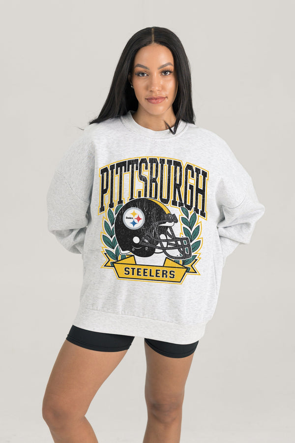 Gameday Couture PITTSBURGH STEELERS Heritage Fleece Crewneck Pullover