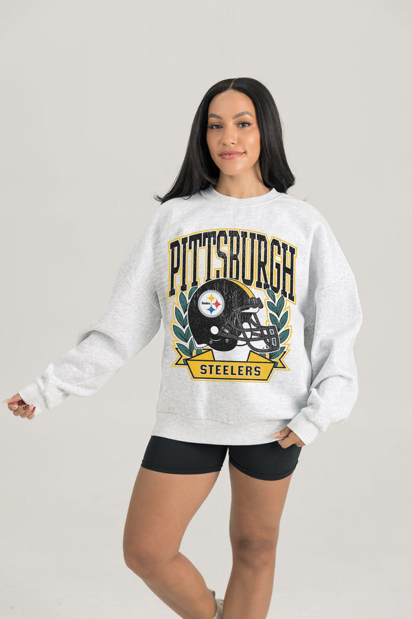 Gameday Couture PITTSBURGH STEELERS Heritage Fleece Crewneck Pullover
