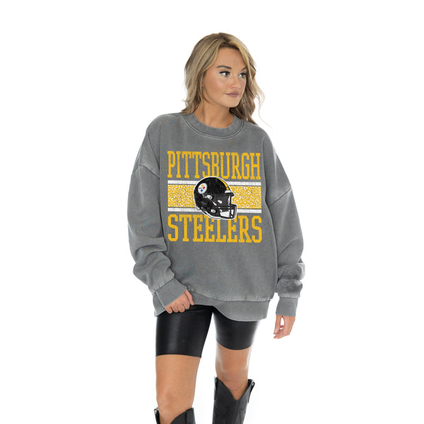 Gameday Couture PITTSBURGH STEELERS In The Wild Oversized Crewneck Fleece