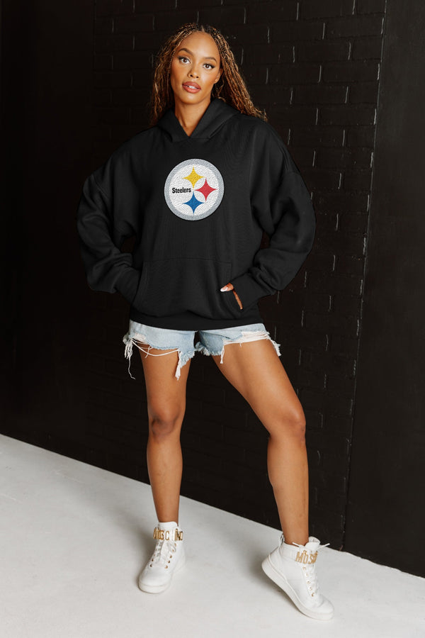 Gameday Couture PITTSBURGH STEELERS Never Stop Oversized Premium Hoodie