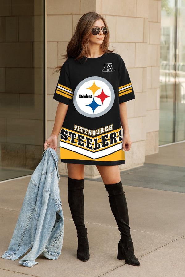 Gameday Couture PITTSBURGH STEELERS PERFECT SCORE RETRO T-SHIRT DRESS
