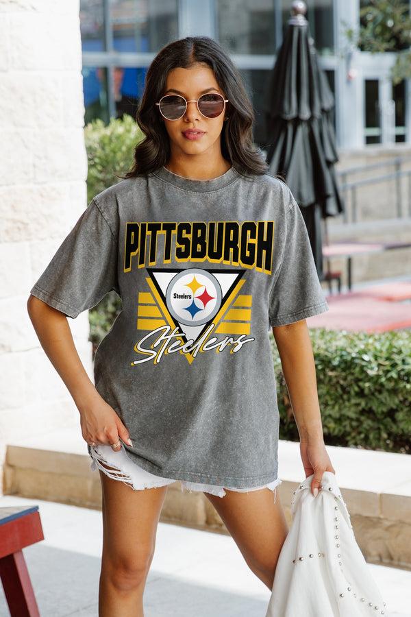 Gameday Couture PITTSBURGH STEELERS Play It Forward Oversized Crewneck Tee