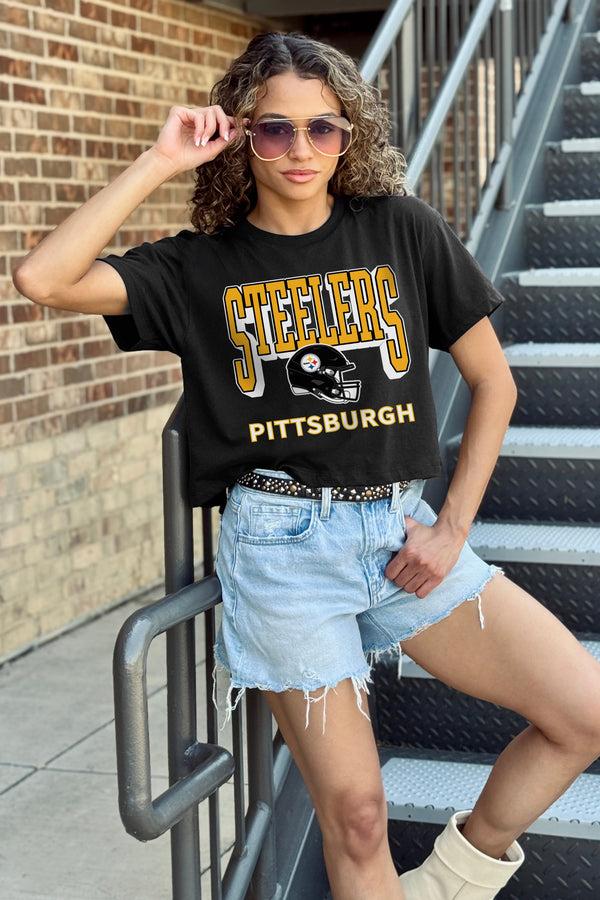Gameday Couture PITTSBURGH STEELERS PURE VICTORY CLASSIC CROP TEE