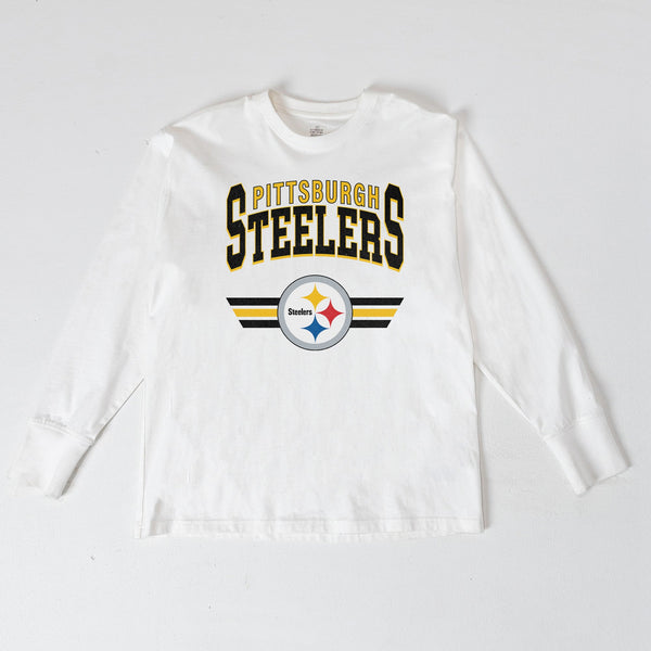 gameday couture PITTSBURGH STEELERS SWIFT STRIKE ESSENTIAL RELAXED FIT LONG SLEEVE TEE