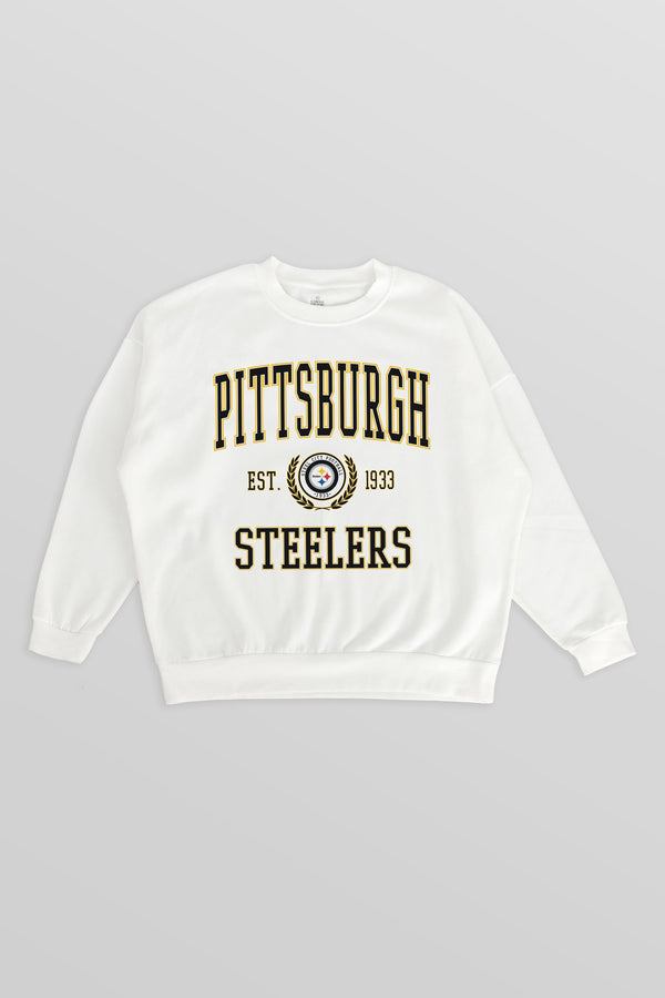 Gameday Couture PITTSBURGH STEELERS Timeless Triumph Fleece Crewneck Pullover