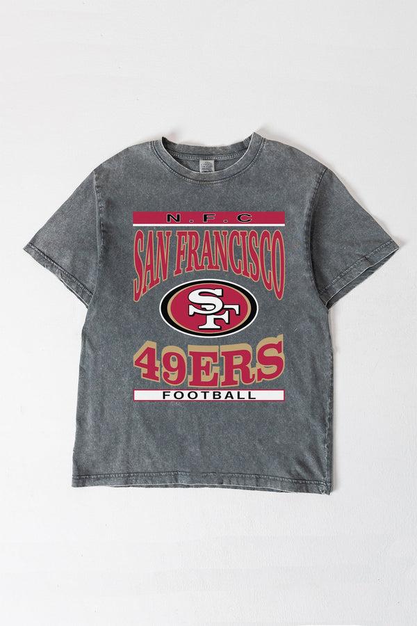 gameday couture SAN FRANCISCO 49ERS CLASSIC GRIND WASHED RELAXED FIT TEE