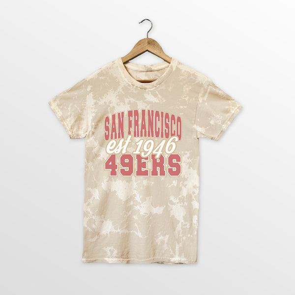 gameday couture SAN FRANCISCO 49ERS DEEP ROOTS BLEACH WASH TEE