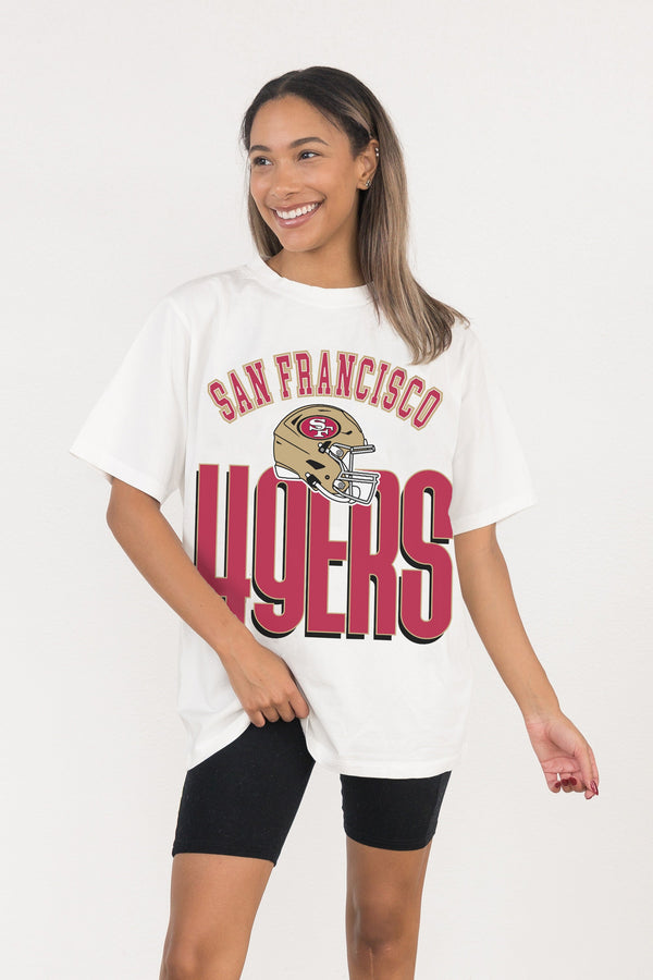 Gameday Couture SAN FRANCISCO 49ERS FIERCE FOCUS WASHED RELAXED FIT TEE