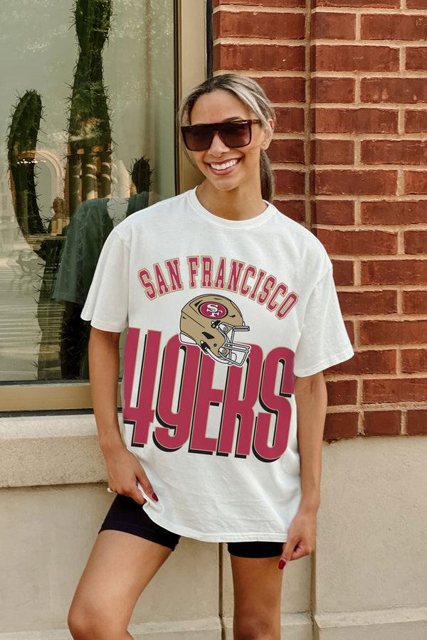 Gameday Couture SAN FRANCISCO 49ERS FIERCE FOCUS WASHED RELAXED FIT TEE