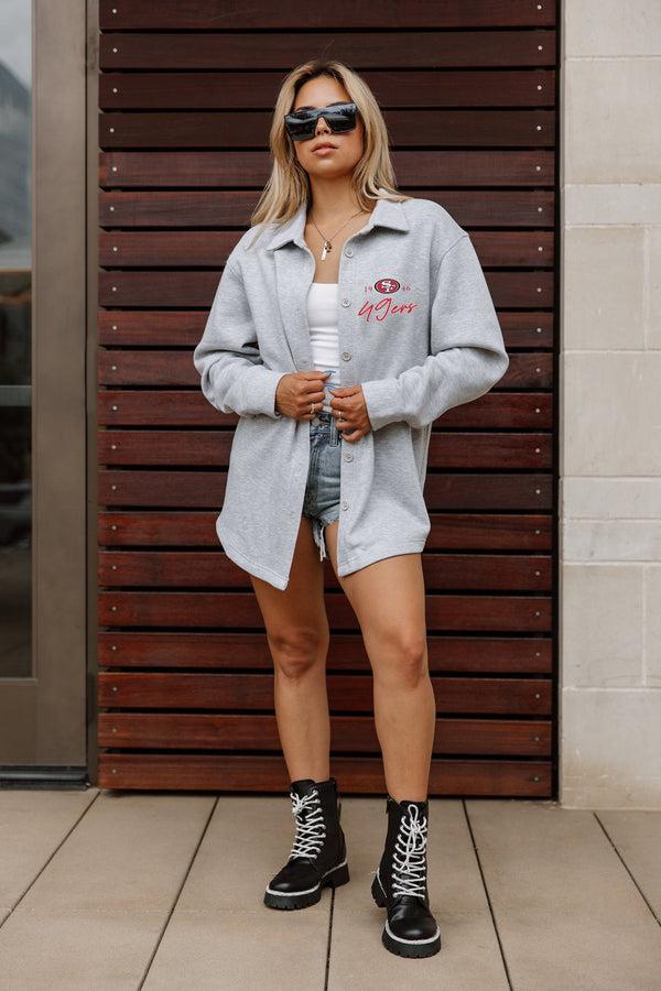 Gameday Couture SAN FRANCISCO 49ERS Foundation Fleece Overshirt