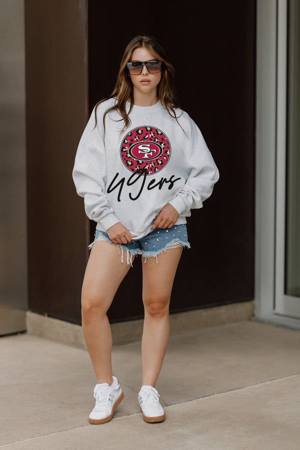 Gameday Couture SAN FRANCISCO 49ERS Going Wild Fleece Drop-Shoulder Pullover