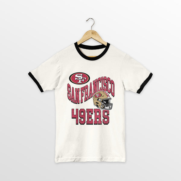 gameday couture SAN FRANCISCO 49ERS HARD EARNED VINTAGE RINGER TEE