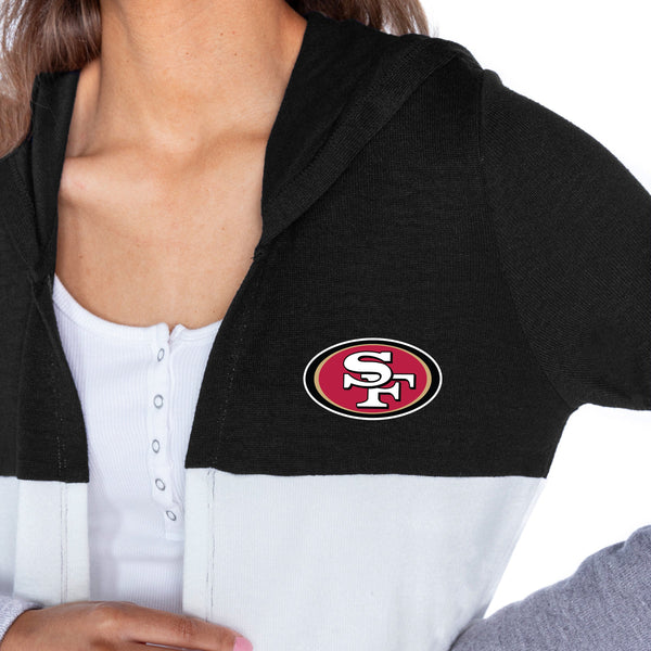 Gameday Couture SAN FRANCISCO 49ERS Insignia Lightweight Colorblock Cardigan