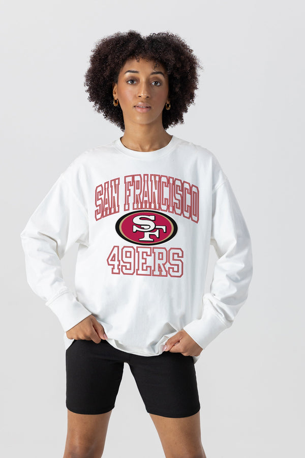 Gameday Couture SAN FRANCISCO 49ERS Mind Games Oversized Long-Sleeve Tee