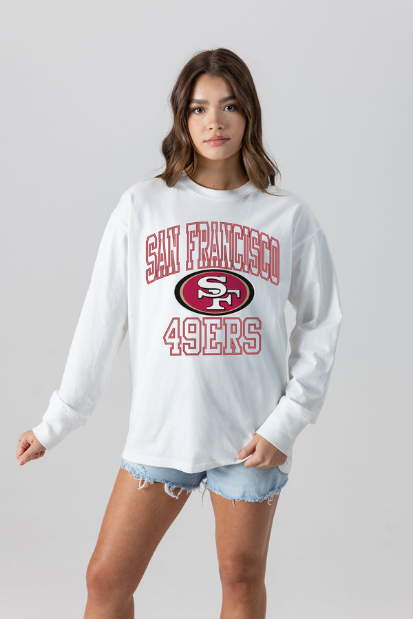 Gameday Couture SAN FRANCISCO 49ERS Mind Games Oversized Long-Sleeve Tee
