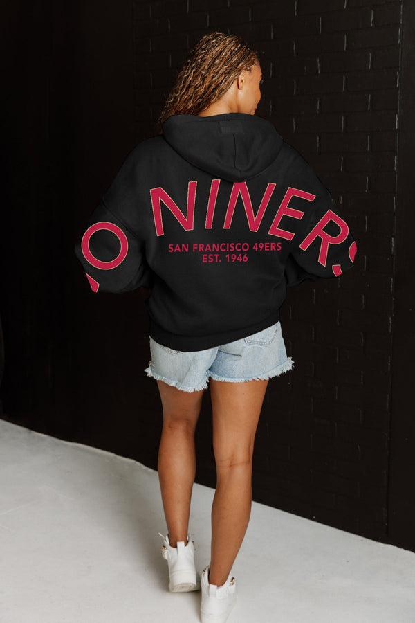 Gameday Couture SAN FRANCISCO 49ERS Never Stop Oversized Premium Hoodie