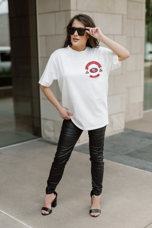 Gameday Couture SAN FRANCISCO 49ERS Out Of Bounds Oversized Crewneck Tee