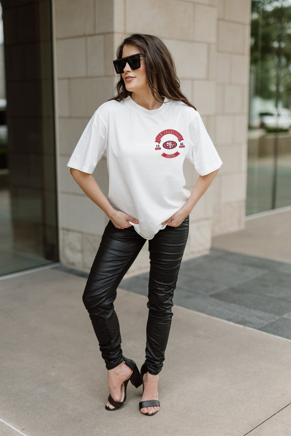 Gameday Couture SAN FRANCISCO 49ERS Out Of Bounds Oversized Crewneck Tee