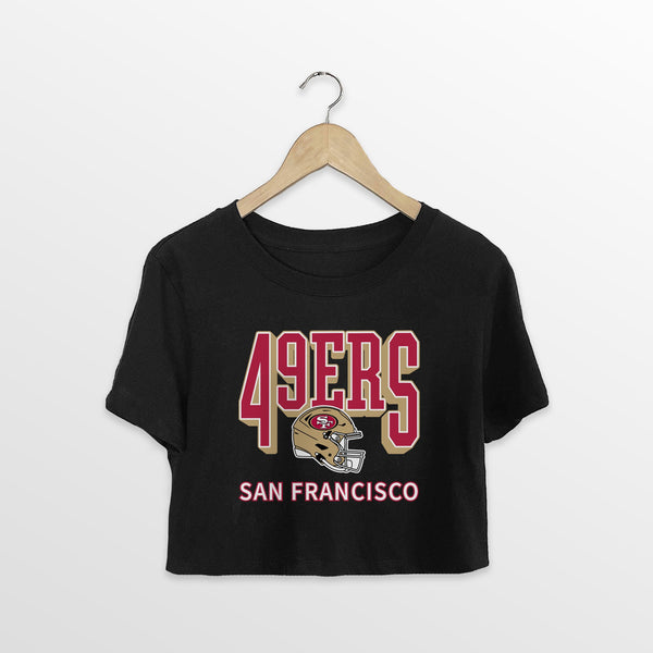 gameday couture SAN FRANCISCO 49ERS PURE VICTORY CLASSIC CROP TEE