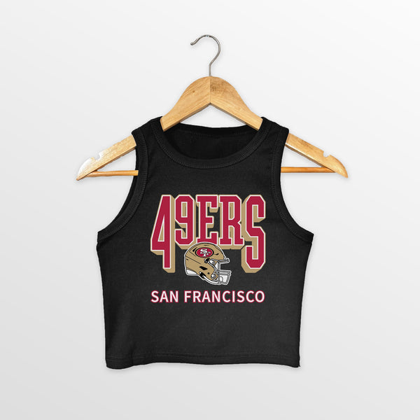 gameday couture SAN FRANCISCO 49ERS PURE VICTORY ESSENTIAL RIBBED CROP TANK