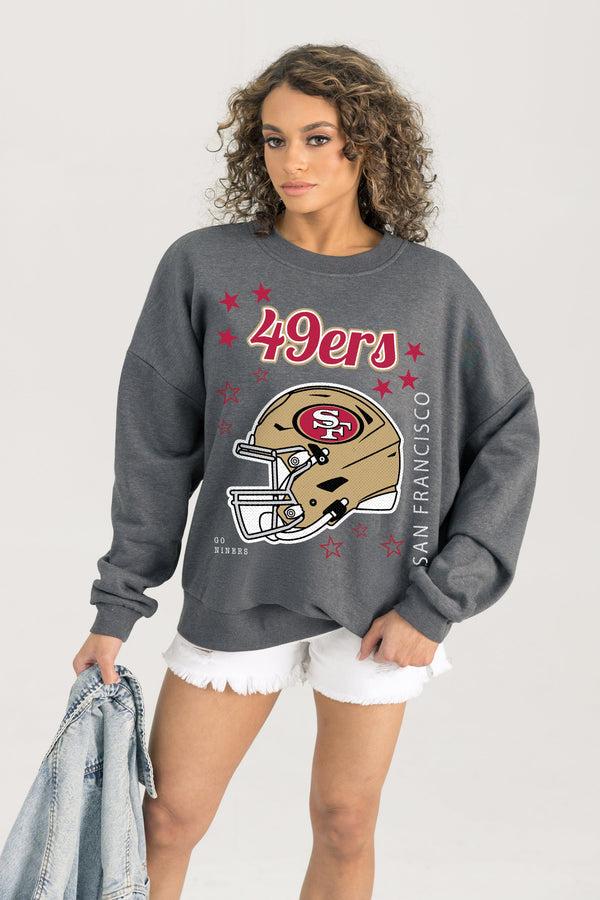 gameday couture SAN FRANCISCO 49ERS Ready To Rumble Fleece Crewneck Pullover