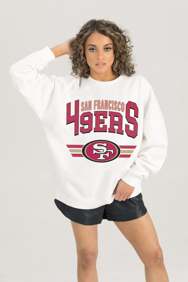 Gameday Couture SAN FRANCISCO 49ERS SWIFT STRIKE PREMIUM FLEECE CREWNECK PULLOVER