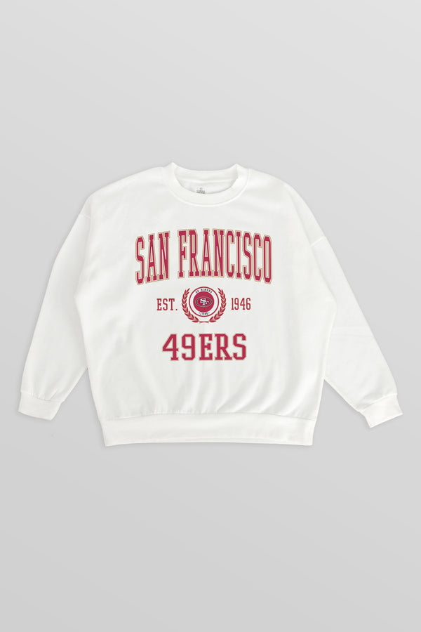 Gameday Couture SAN FRANCISCO 49ERS Timeless Triumph Fleece Crewneck Pullover