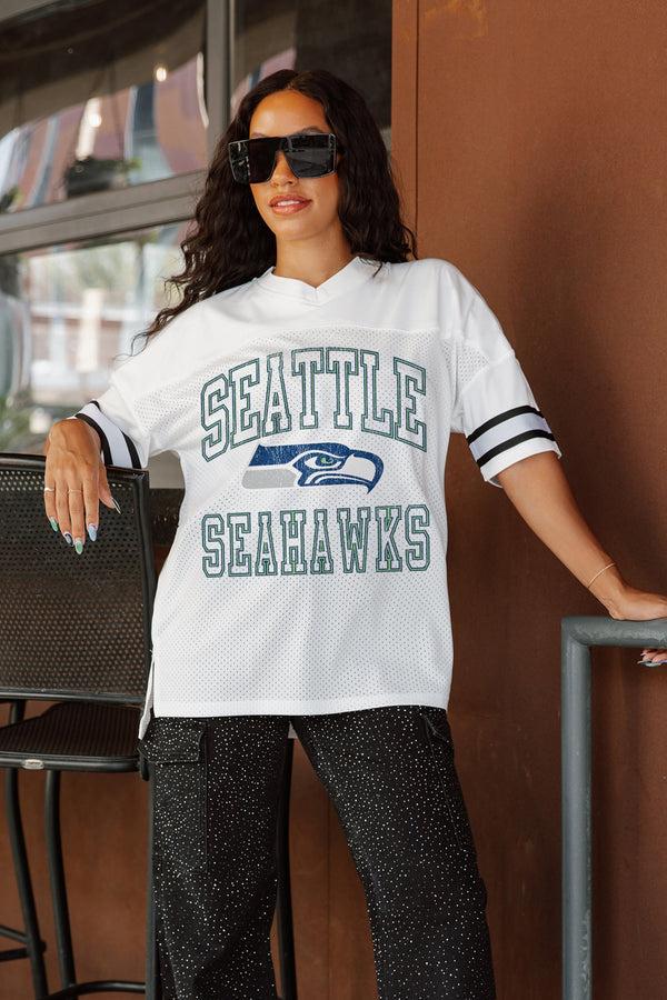 Gameday Couture SEATTLE SEAHAWKS A Step Ahead Oversized Mesh Tee