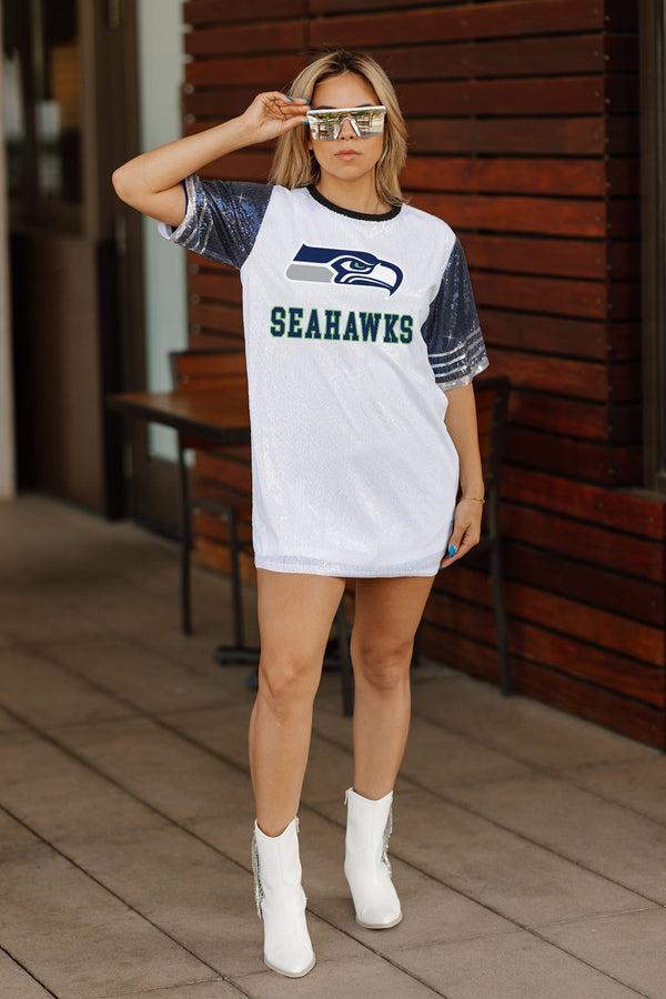Gameday Couture SEATTLE SEAHAWKS Bling It Sequined Jersey Dress
