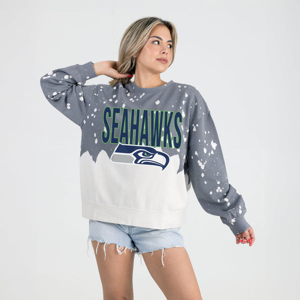 Gameday Couture SEATTLE SEAHAWKS CASUAL FAN LONG-SLEEVE FRENCH TERRY PULLOVER