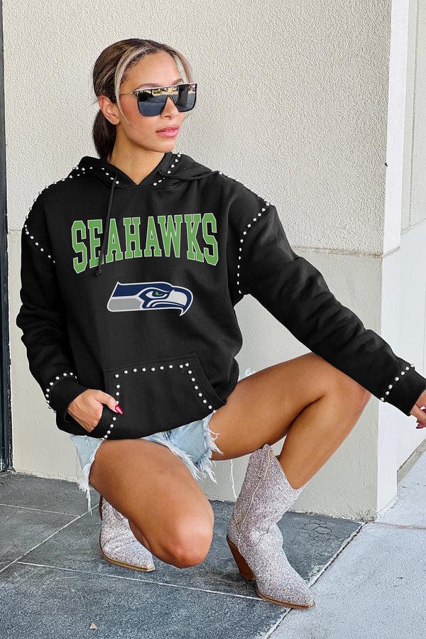 Gameday Couture SEATTLE SEAHAWKS Catch The Vibe Studded-Detail Hoodie