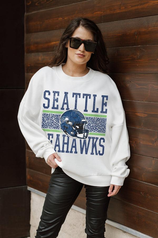 gameday couture SEATTLE SEAHAWKS Fair Catch Crewneck Pullover