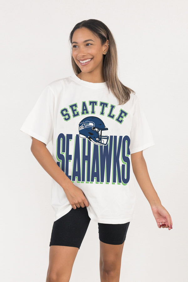 Gameday Couture SEATTLE SEAHAWKS FIERCE FOCUS WASHED RELAXED FIT TEE