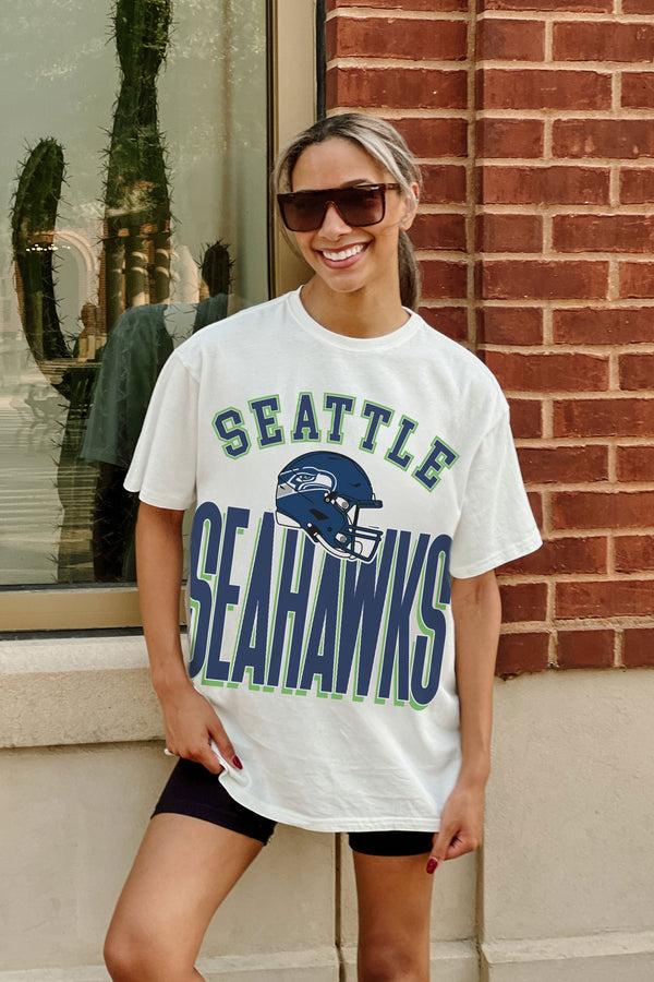 Gameday Couture SEATTLE SEAHAWKS FIERCE FOCUS WASHED RELAXED FIT TEE