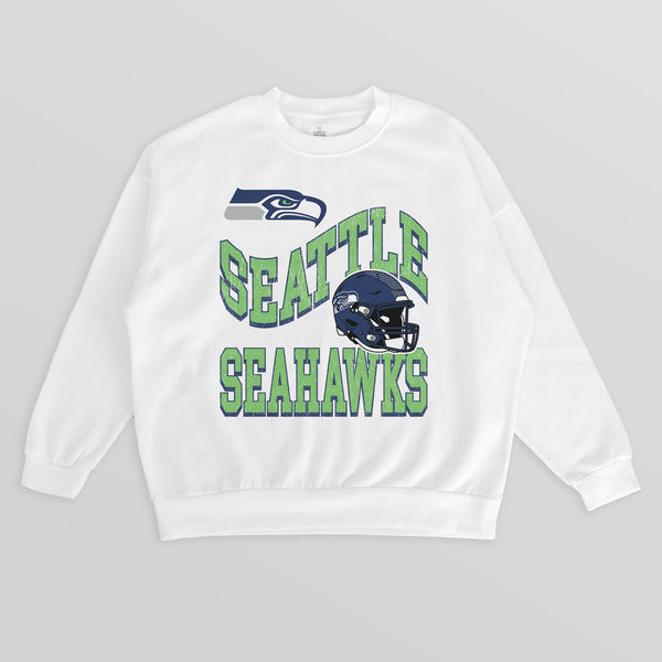 gameday couture SEATTLE SEAHAWKS HARD EARNED PREMIUM FLEECE CREWNECK PULLOVER